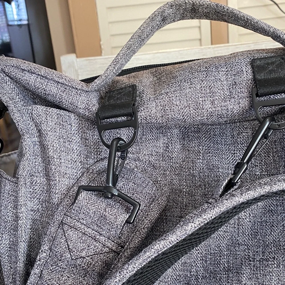 Ju-Ju-Be Gray backpack style Diaper bag.